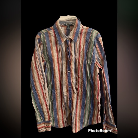 Ralph Lauren Multicolor Striped Button Down Shirt - Picture 1 of 12